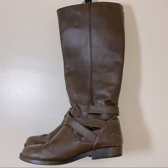 Just Fab Brown Apollina Knee High Boots 5.5 - Picture 4 of 10